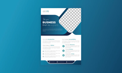 Flyer template with modern concept for business