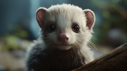 portrait of a raccoon