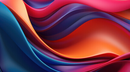 Fototapeta premium Hyper-Realistic Fluid Forms: Colorful Abstraction
