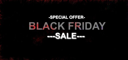 Fototapeta na wymiar Special offer black Friday sale beautiful and colorful text design 