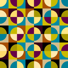 Geometric abstract pattern retro style. Seamless vector pattern.