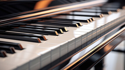 close up of piano