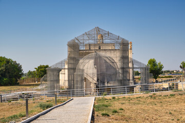 Church in Siponto near Manfredonia with the name Santa Maria di Siponto, reconstructed with wire...