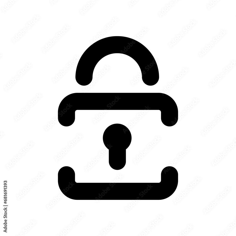 Canvas Prints padlock icon. black padlock icon in flat style. security concept.