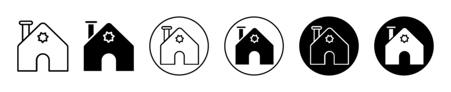Shelter vector icon illustration set