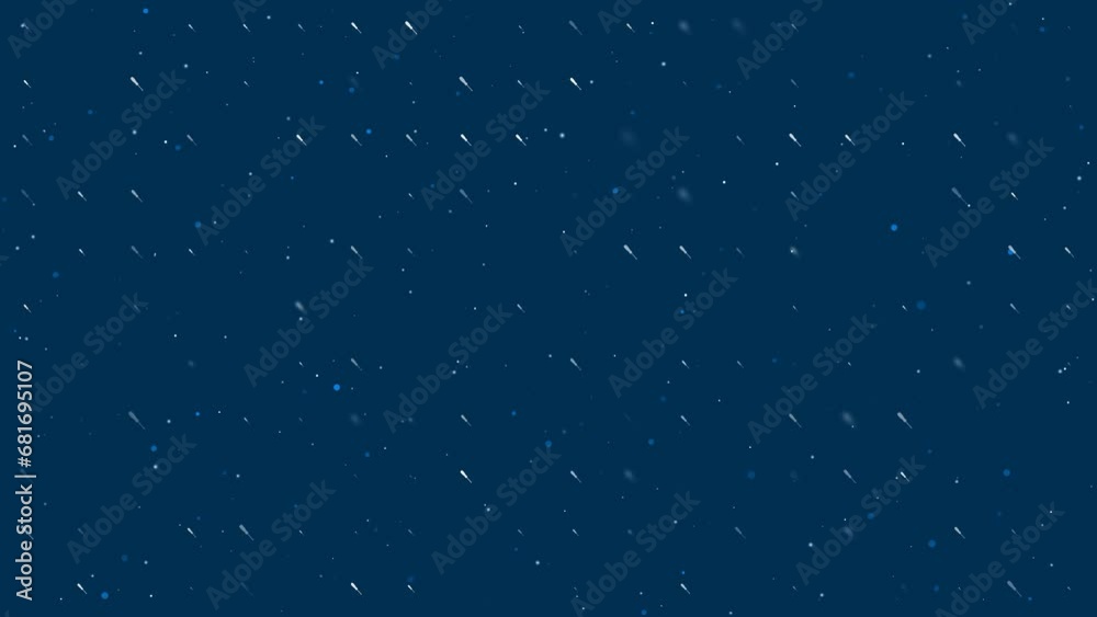 Poster template animation of evenly spaced screwdriver symbols of different sizes and opacity. animation of
