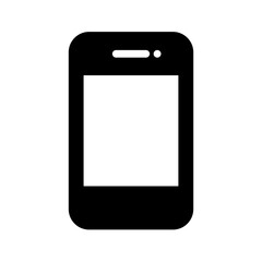 Phone icon. Black smart phone icon in flat style. Communication concept.