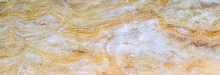 yellow mineral wool with a visible texture