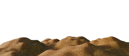 Detailed Close-Up of Weathered Sedimentary Rock Formation. 3D render.