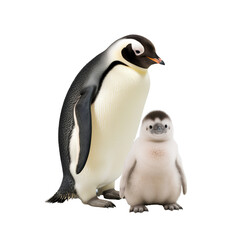 penguin on the png transparent background, easy to decorate projects.