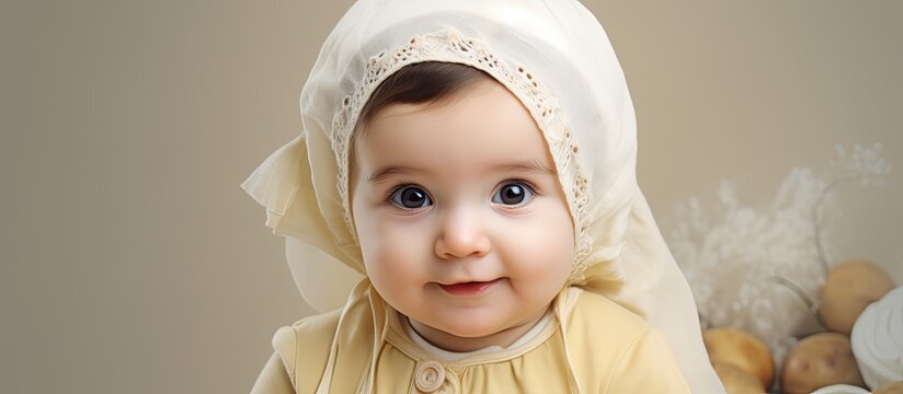 The beautiful baby girl with her adorable little features was being fed during the weening process, looking cute as ever.