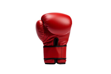 red boxing gloves  isolated on transparent background - Generative AI