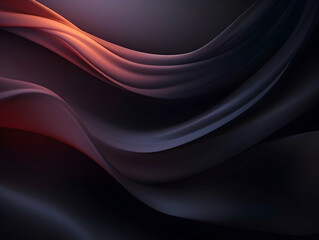 Naklejka premium Abstract technology futuristic glowing curved line on dark blue background, Abstract flow gradient background, ai generated photo