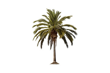 palm tree isolated on transparent background - Generative AI
