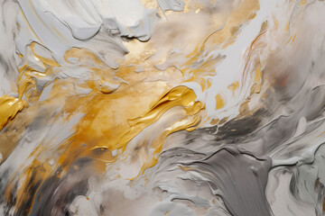 Obraz premium Golden and silver background. Generative AI