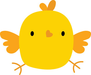 Happy chick illustration