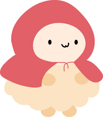 Lamb red riding hood illustration