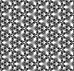 Fototapeta premium Black seamless abstract pattern. Overlay for background and backdrop. Ornamental design. PNG graphic illustration with transparent background.