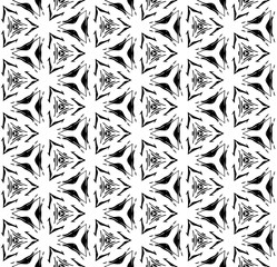 Black seamless abstract pattern. Overlay for background and backdrop. Ornamental design. PNG graphic illustration with transparent background.