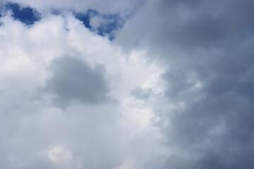 Gray, cloudy sky before rain.