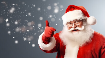 Santa Claus on the background. Background for Christmas advertising. Christmas sale
