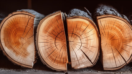 cut wood log
