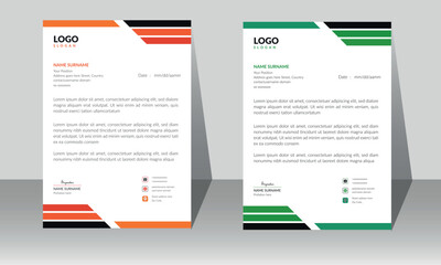 Modern Simple Letterhead design, vector ,corporate style