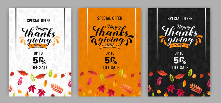 Thanksgiving day banner background. .Autumn season inscription.calligraphy of "Thanksgiving"