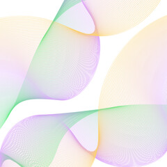 Abstract background with lines. Vector background with waves. Background for music album, poster, card, advertisement. Element for design isolated on white. Colorful