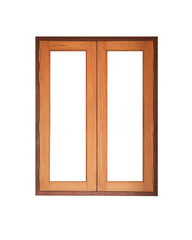  old wooden window isolated on white background with clipping path.
