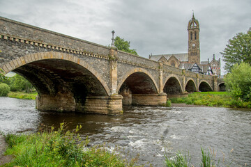 Obraz premium Bridge Church at Peebles