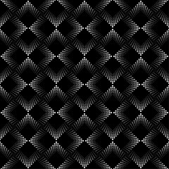 Vector seamless texture. Modern geometric background. A grid with squares of dots. - 681713323