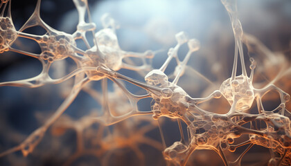 Human brain synapse the molecular structure of neural communication generated by AI