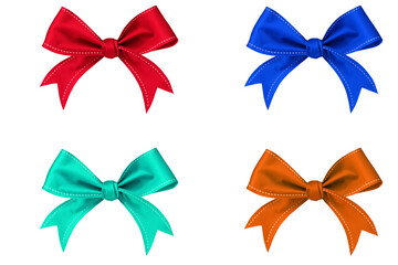 set of colorful ribbons, png