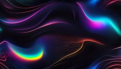 dark gradient Trendy texture with polarization effect and colorful neon holographic stains, neon lights background, Abstract background neon style, 
