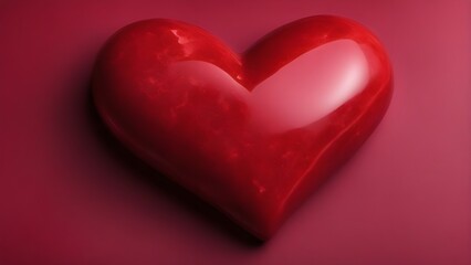Fototapeta premium red heart on a red background a red heart on a pink background