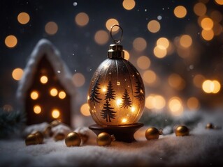 photorealistic Christmas bauble illustration. Christmas decorations - obrazy, fototapety, plakaty