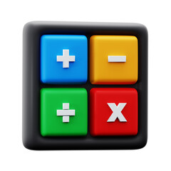 Obraz premium calculator math lesson student tools education 3d icon illustration render design