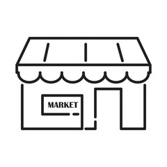 market shop icon logo vector design template