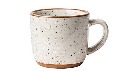 Empty coffee ceramic cup isolated on transparent background, cut out.