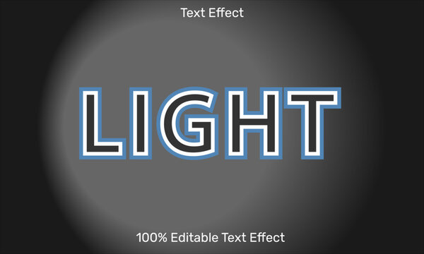 Light text effect in 3d