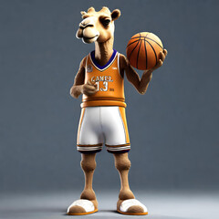 basketball player camel, Generative AI