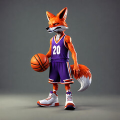 basketball player fox, Generative AI