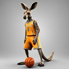 basketball player kangaroo, Generative AI