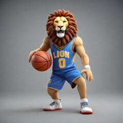 basketball player lion, Generative AI