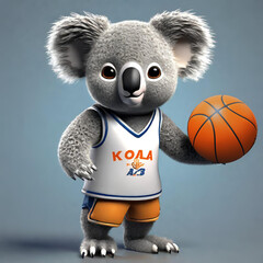 basketball player koala, Generative AI