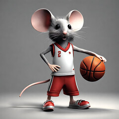 basketball player mouse, Generative AI