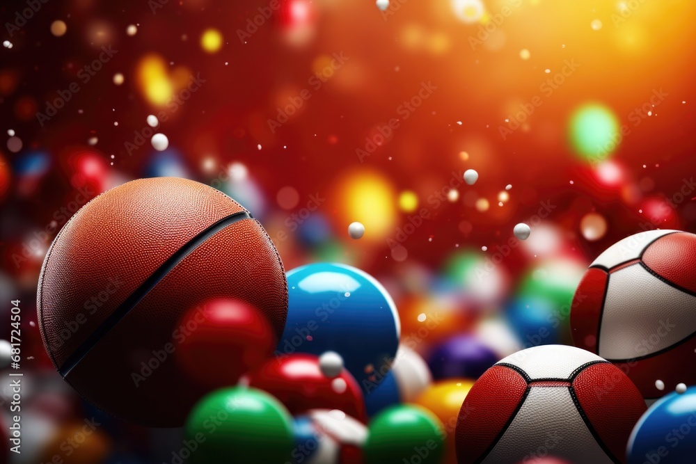 Aufkleber A picture capturing a bunch of balls floating in the air. This versatile image can be used for various purposes