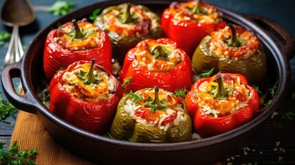 Experience Turkish delight! Biber Dolması—stuffed peppers with rice,