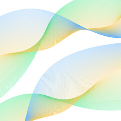 Abstract background with lines. Vector background with waves. Background for music album, poster, card, advertisement. Element for design isolated on white. Colorful
